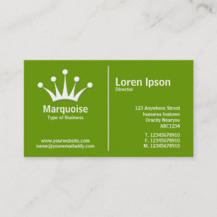 Carte De Visite Règle Moyenne Blanche (Couronne) - Vert (669900)