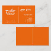Carte De Visite Règle moyenne - sous-marin - orange (Devant / Derrière)