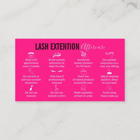 Carte De Visite Règles à suivre après obtention d'extensions de ci (Dos)