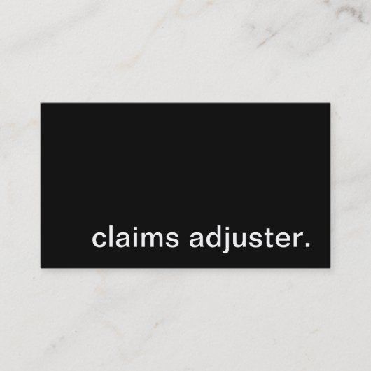 Carte De Visite régleur de réclamations (Devant)