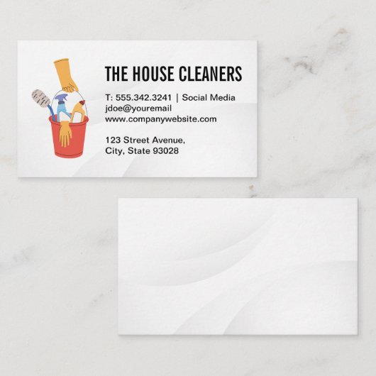 Carte De Visite Regroupement avec produits de nettoyage (Devant / Derrière)