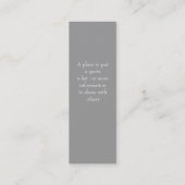 Carte de visite régulier d'arbre de lecture maigre (Dos)