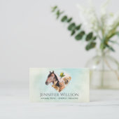 Carte De Visite Reiki animal - Soins énergétiques - Aquarelle (Debout devant)