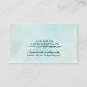 Carte De Visite Reiki animal - Soins énergétiques - Aquarelle (Dos)