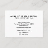 Carte De Visite *~* Reiki Birmingham Entraîneur de naissance Doula (Dos)
