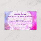 Carte De Visite Reiki Crystal Ball Fortune dire énergie Heure main (Dos)