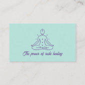 Carte de visite Reiki de style moderne violet (Dos)