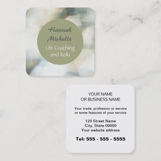 Carte de visite Reiki Diamond Look Coach (Devant / Derrière)