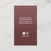 Carte De Visite Reiki Energy Healing Hands Brick Red Therapy (Dos)