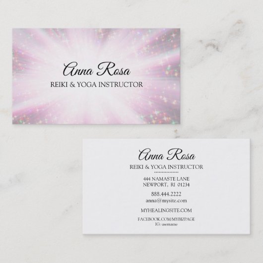Carte De Visite *~* Reiki Energy Healing Sparkays (Devant / Derrière)
