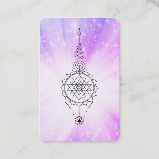 Carte De Visite *~* Reiki Energy Heure Sparkle Rays Nirvana (Devant)