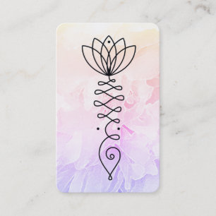 Carte De Visite *~* Reiki floral Yoga Coeur de la tourbe Lotus