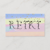 Carte De Visite *~* REIKI Ivy Typography Parties scintillant Paste (Devant)