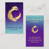 Carte De Visite *~* Reiki - méditation de spirale de zen d'or de (Devant / Derrière)