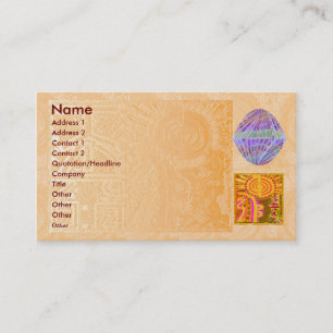 Carte De Visite REIKI Practioner - cristaux de pourpre du symbole