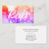 Carte De Visite *~* Reiki Praticien Guérisseur Master Energy Heal (Devant / Derrière)