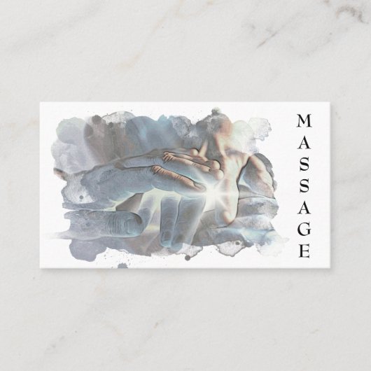 Carte De Visite *~*. Reiki QR Massage Therapist Massage Therapy  (Devant)