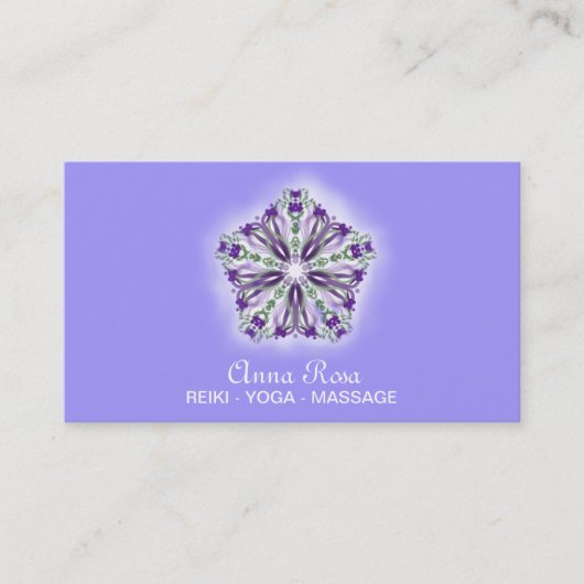 Carte De Visite ~ Reiki Star Mandala Sacred Geometry Healer (Devant)