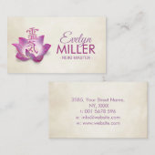 Carte De Visite Reiki Symbole de guérison en lotus (Devant / Derrière)