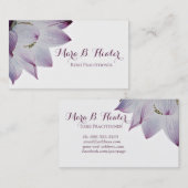 Carte De Visite *~* Reiki Yoga Lotus Consommateur d'énergie léger  (Devant / Derrière)