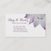 Carte De Visite *~* Reiki Yoga Lotus Consommateur d'énergie léger  (Dos)