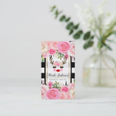 Carte De Visite Reindeer maquillage or Parties scintillant yeux ro (Debout devant)