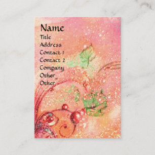 Carte De Visite REINE D'ARCADIE, MAGIQUE PLANTE, Rose Green