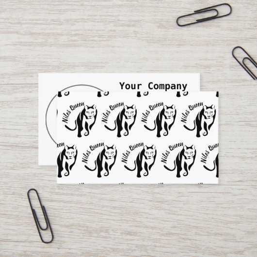 Carte De Visite Reine de la Lionne Noire de la Chasse (Devant/Arrière en situation)