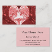 Carte De Visite Reine des coeurs (Devant / Derrière)