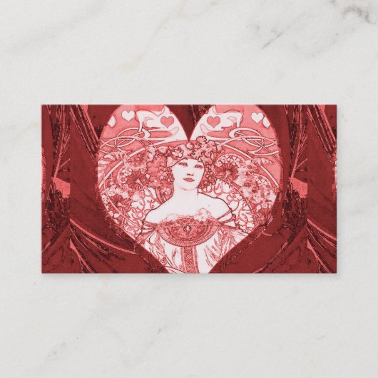 Carte De Visite Reine des coeurs (Devant)
