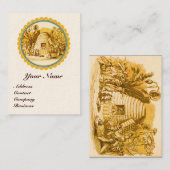 CARTE DE VISITE REINE DES HONEY BEES EN SKEP / BEEKEEPER (Devant / Derrière)