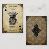 Carte De Visite Reine grunge des pelles (Devant / Derrière)