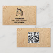 Carte De Visite Réinitialisation à domicile contreplaqué personnal (Devant / Derrière)