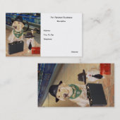 Carte de visite relatif d'animal familier (Devant / Derrière)