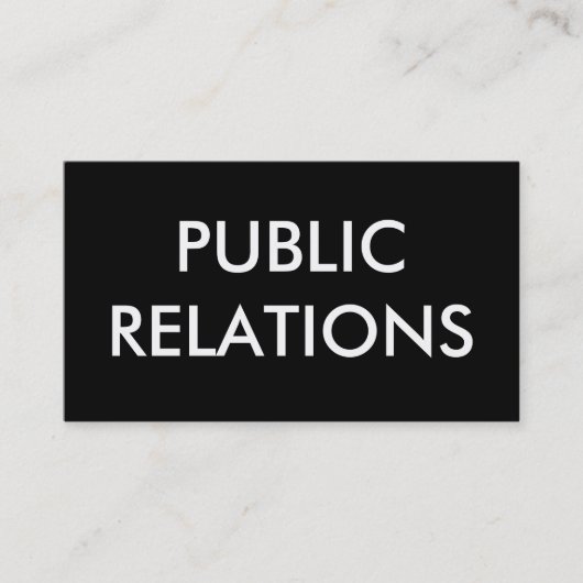 Carte De Visite relations publiques (Devant)