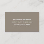 CARTE DE VISITE RELATIONS PUBLIQUES BLEU ÉLÉGANT PROFESSIONNEL (Dos)