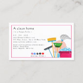 Carte De Visite Reliable Cleaning (Dos)