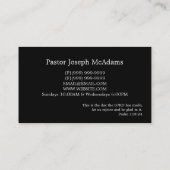 Carte De Visite Religion biblique Christianisme pasteur chrétien (Dos)