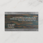 Carte De Visite Religion chrétienne Sainte Croix diacre Pasteur Cl (Dos)