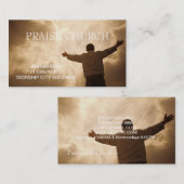 Carte De Visite Religion Pasteur chrétien Église spirituelle Louan (Devant / Derrière)