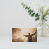 Carte De Visite Religion Pasteur chrétien Église spirituelle Louan (Debout devant)