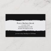 Carte De Visite Religion pastorale chrétienne chrétienne (Dos)