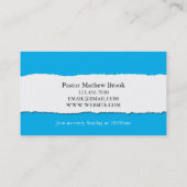 Carte De Visite Religion pastorale chrétienne chrétienne (Dos)