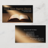 Carte De Visite Religion religieuse Pasteur chrétien (Devant / Derrière)