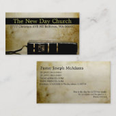 Carte De Visite Religion religieuse Pasteur chrétien (Devant / Derrière)