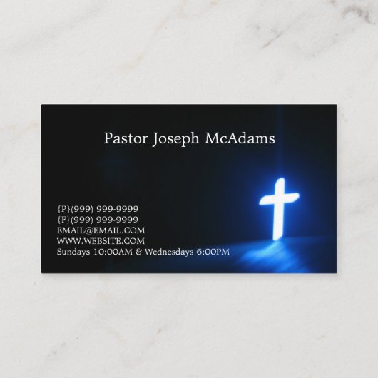 Carte De Visite Religion Religion Pasteur chrétien Christianisme (Dos)
