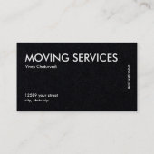 Carte De Visite Relocalisation Moving Company Simple Premium (Dos)