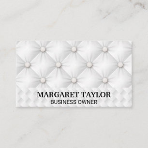 Carte De Visite Rembourrage blanc élégant   Motif tissé