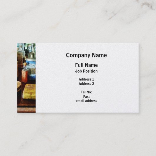 Carte De Visite Remèdes de toux et poudre dentifrice - platine (Devant)