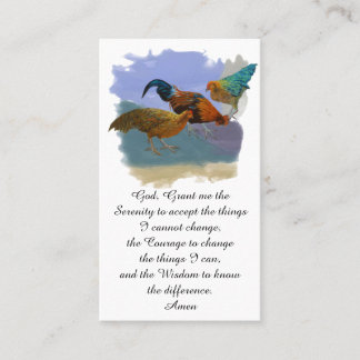 Carte De Visite Remembrance Blessing in Purple Blue Orange Prayer